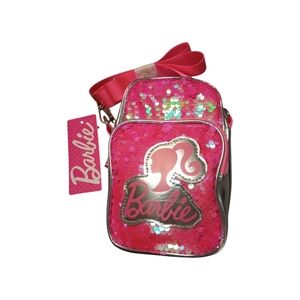 Barbie Pink Sequins And Silver Mini Backpack Crossbody, NWT
